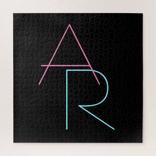 Modern Overlapping Pink Turquoise (Vertikal)