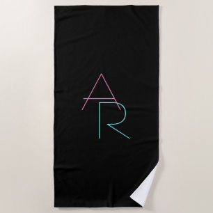 Modern Overlapping Pink Turquoise Strandtuch