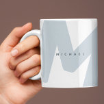 Modern Oversized Monogrammed Initial & Name Kaffeetasse<br><div class="desc">Stylish and trendy mug featuring a large monogrammed initial and name on both sides in simple,  modern fonts. If you need any help customizing this,  please message me using the button below and I'll be happy to help.</div>