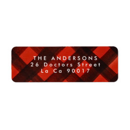Modern Paint Red Black Plaid Christmas