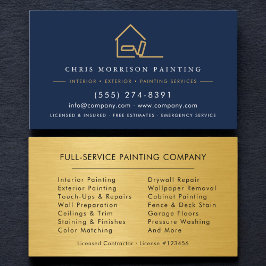 Modern Painter Painting Metallic Gold Visitenkarte