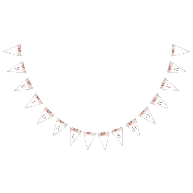 Modern Pampas Grass Terracotta Brautparty Wimpelkette (Alle)