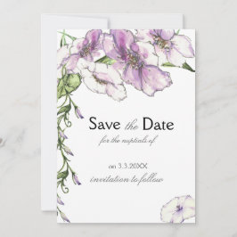 Modern Pansy Save the Date