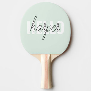 Modern Pastel Minze hallo, und du nennst Tischtennis Schläger