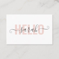 Modern Pastell Pink Beauty Hallo und Ihr Name