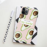 Modern pastellrosa und grüne Avocado Fusion Zitat iPhone 11Pro Max Hülle<br><div class="desc">Modern pastellrosa und grüne Avocado Fusion Zitat</div>
