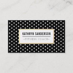 MODERN PATTERN Logo polka dot Schwarz-weiß Visitenkarte