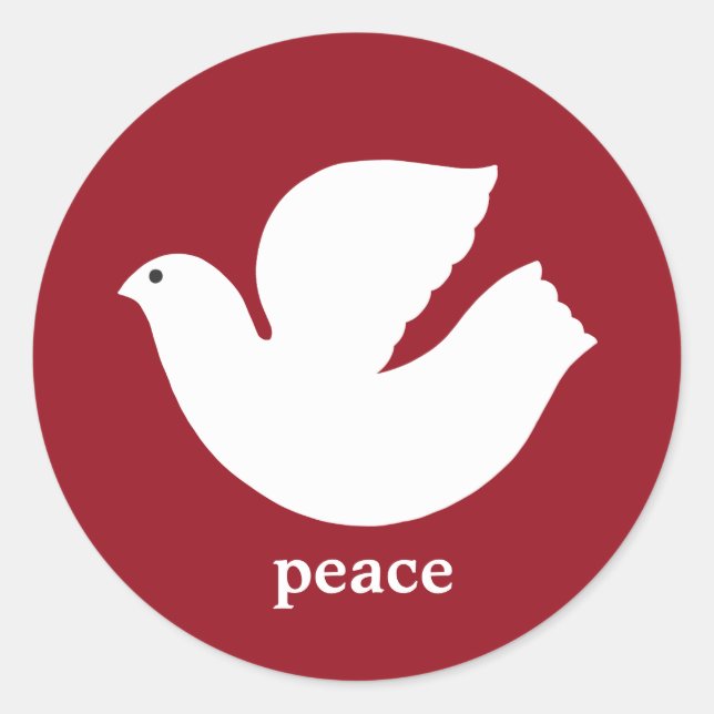 Modern Peace Holiday Envelope Seal Runder Aufkleber (Vorderseite)
