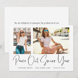 Modern Peace Out 2 Fotos Script Abschluss Ankündigung