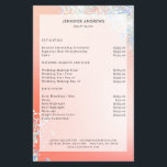 Modern Peach Silver Glitter Salon Price List Flyer<br><div class="desc">Modern,  pfirsich,  silber,  Glitzer,  Salon,  Preisliste Flyer. Bearbeiten Sie Ihr Produkt in wenigen Minuten,  indem Sie Ihre Daten hinzufügen. Sie können den Schriftart/die Farbe/Position durch "weitere Personalisierung" ändern.</div>