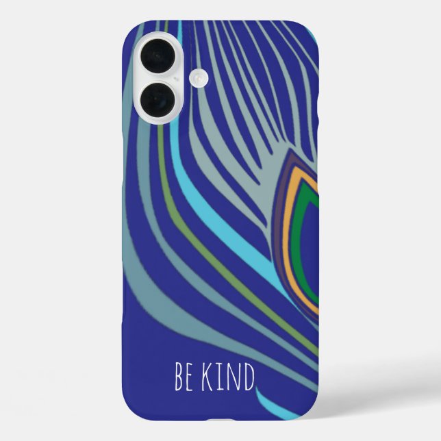 Modern Peacock Feather Personalisiert Damask iPhon title_seo2 (Rückseite)