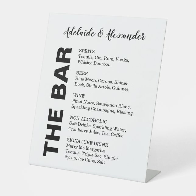 Modern Pedestal Sign Sockelschild (Vorderseite)