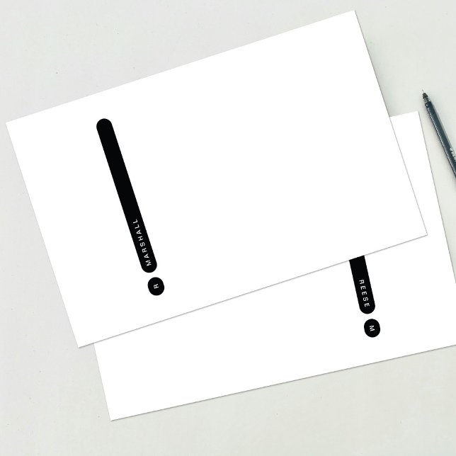 Modern Personal Stationery | Side Margin Briefpapier (Von Creator hochgeladen)