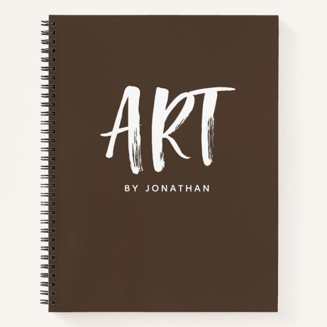 Modern Personalisiert Artist Sketchbook - Ihr Name Notizbuch (Vorderseite)