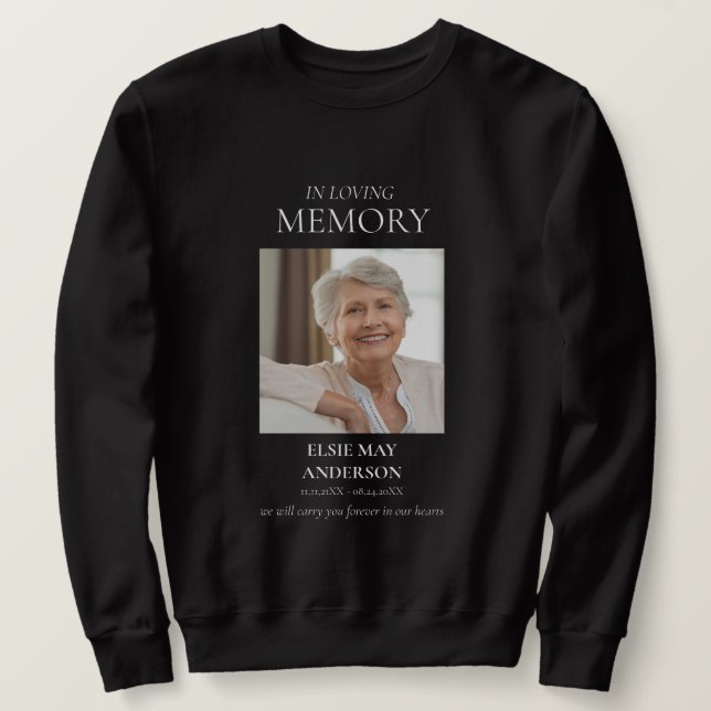 modern personalisiert in liebevoller Erinnerung do Sweatshirt (Design vorne)