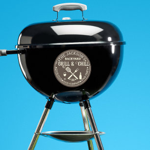 Modern personalisierte Pitmaster-Circle-Logos Runder Aufkleber