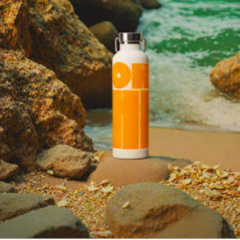 Modern Personalisierter Text OH HI Orange Color Trinkflasche