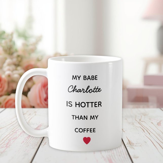 Modern Personalized Babe Coffee Mug Kaffeetasse (Von Creator hochgeladen)