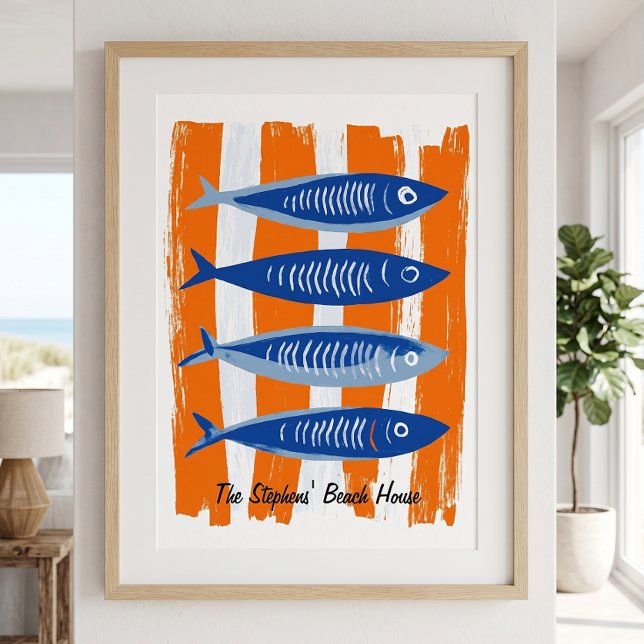 Modern Personalized Beach House Poster (Von Creator hochgeladen)