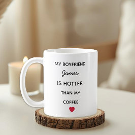 Modern Personalized Boyfriend Coffee Mug