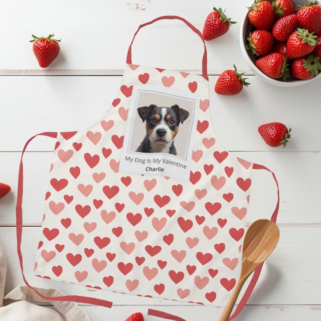 Modern Personalized Dog Valentine  Schürze (Von Creator hochgeladen)