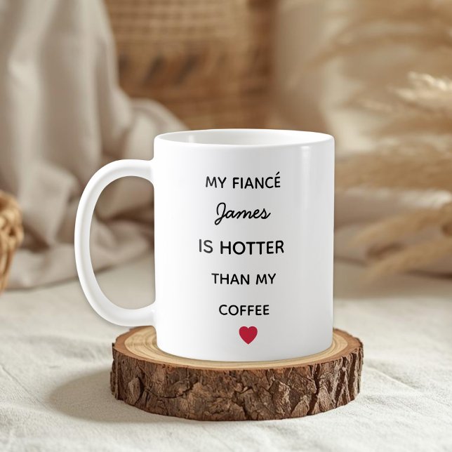 Modern Personalized Fiancé Coffee Mug Kaffeetasse (Von Creator hochgeladen)