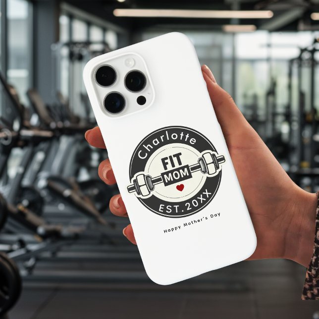 Modern Personalized Fit Mom Phone Case (Von Creator hochgeladen)