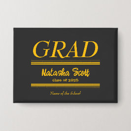 Modern Personalized grad school Graduation Button