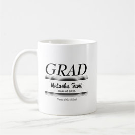Modern Personalized grad school Graduation Kaffeetasse