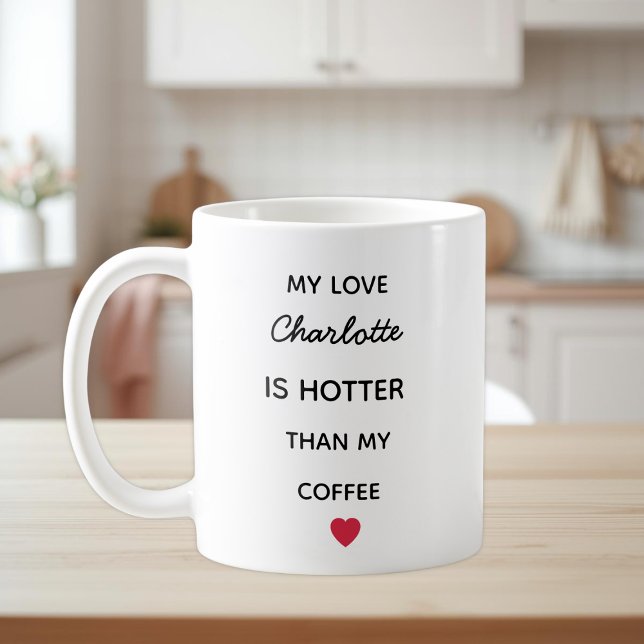 Modern Personalized Love Coffee Mug Kaffeetasse (Von Creator hochgeladen)