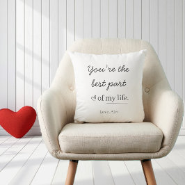Modern Personalized Love Quote Throw Pillow Kissen