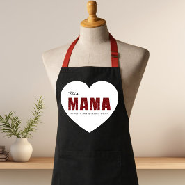 Modern Personalized Mama Heart Apron Schürze