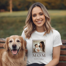 Modern Personalized Mom Photo T-Shirt Gift