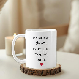 Modern Personalized Partner Coffee Mug