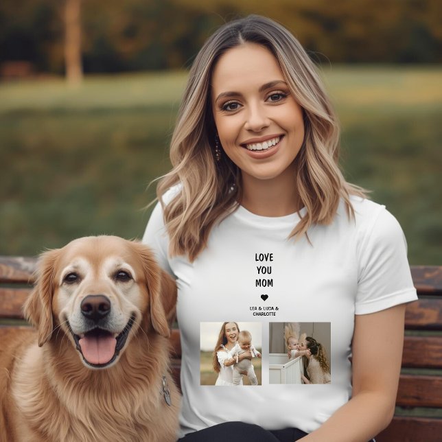 Modern Personalized Photo Gift for Mom T-Shirt (Von Creator hochgeladen)