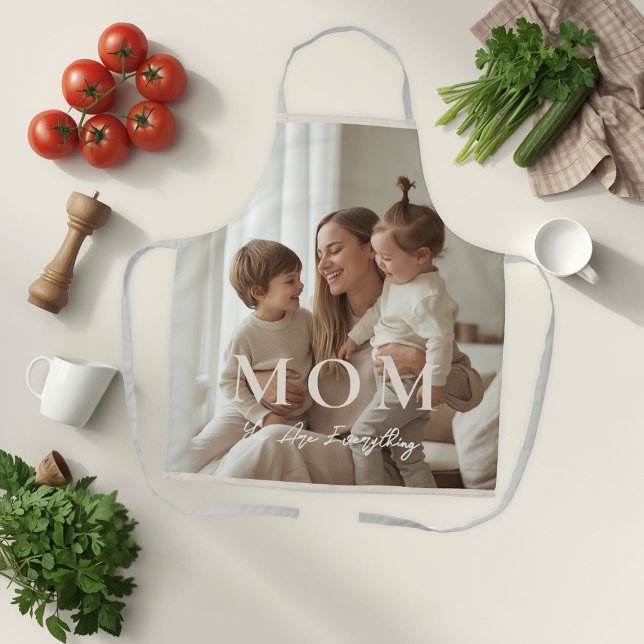Modern Personalized Photo MOM Apron Schürze (Von Creator hochgeladen)