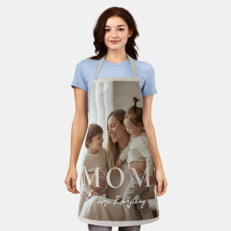 Modern Personalized Photo MOM Apron Schürze