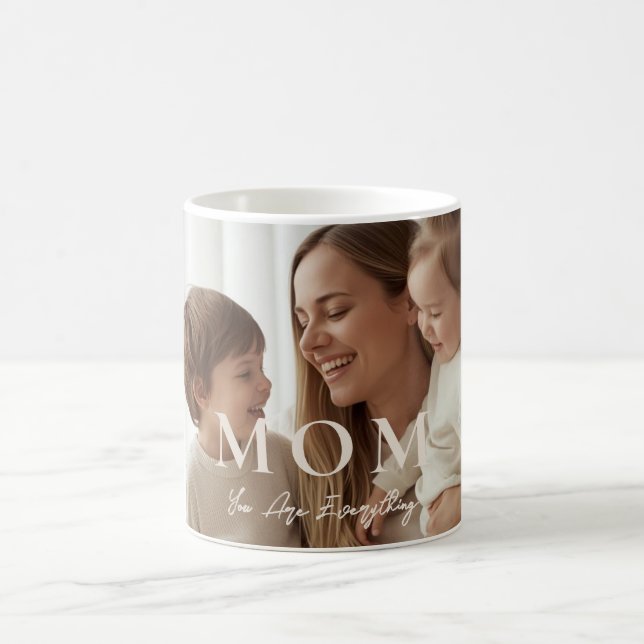 Modern Personalized Photo MOM Coffee Mug Kaffeetasse (Mittel)