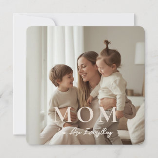 Modern Personalized Photo MOM Mothers Day Card