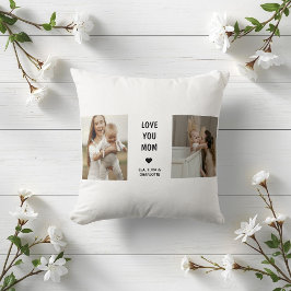 Modern Personalized Photo Pillow for Mom Kissen