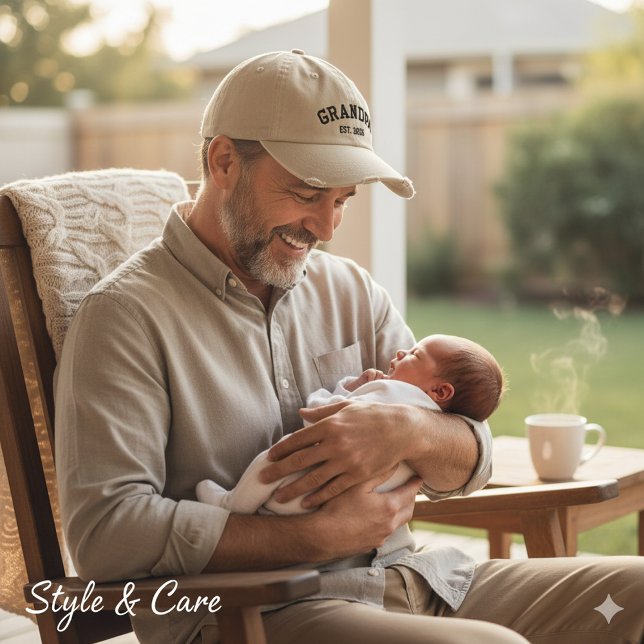 Modern Personalized Text Embroidered Baseball Cap  Bestickte Baseballkappe (Modern Personalized Text Embroidered Baseball Cap)