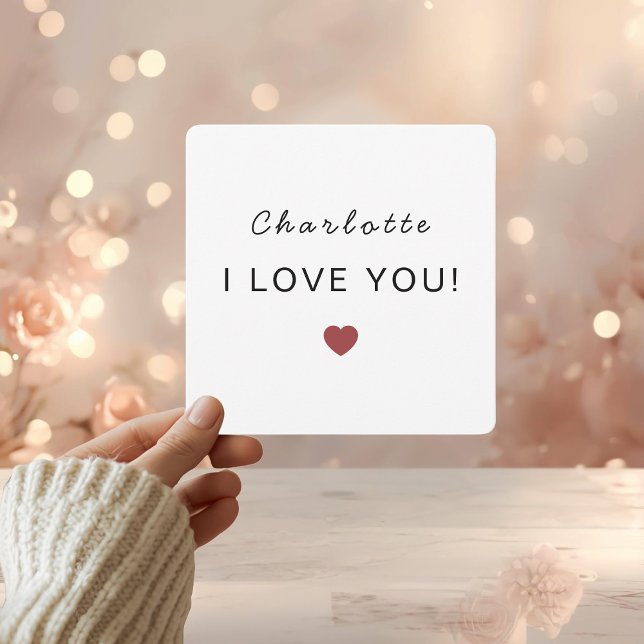 Modern Personalized Valentine Card – I Love You (Von Creator hochgeladen)