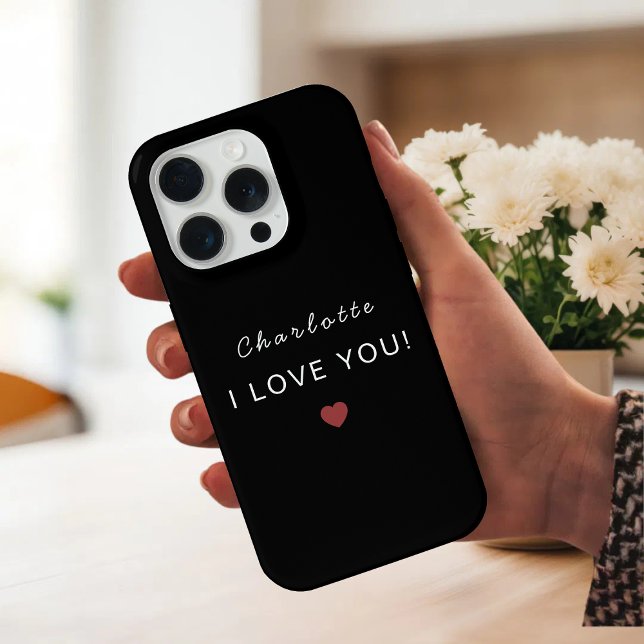 Modern Personalized Valentine – I Love You iPhone 15 Pro Hülle (Von Creator hochgeladen)