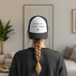 Modern Personalized Valentine Trucker Hat Truckerkappe