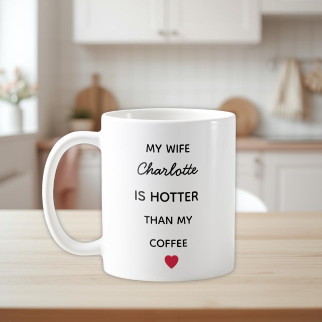 Modern Personalized Wife Coffee Mug Kaffeetasse (Von Creator hochgeladen)
