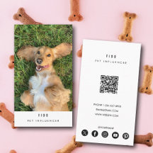 Modern Pet Dog Influencer Photo QR Code 