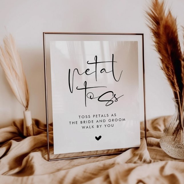 Modern Petal Toss Sign For Wedding Poster (Von Creator hochgeladen)