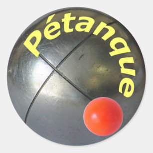 Modern Petanque Design Ball Runder Aufkleber