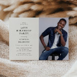 Modern Photo 30th Birthday Party Einladung<br><div class="desc">Celebrate turning thirty in style with our Modern Photo Birthday Party Invitation! Bring your loved ones together for a truly memorable 30th birthday bash. Our custom design allows you to showcase a special photo and personalize the details against a clean white background. With its modern, elegant, and minimalist aesthetic, this...</div>