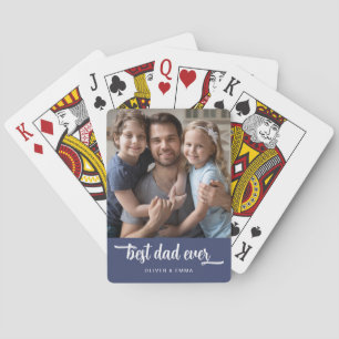 Modern Photo Bestes Papa Aller Zeiten Skript Spielkarten